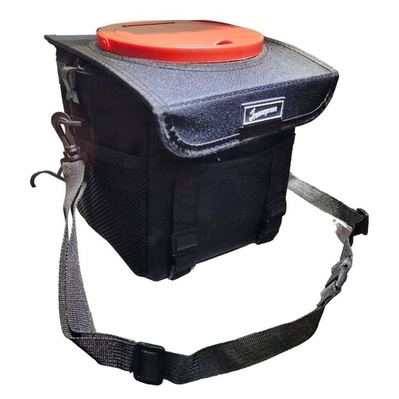 Auto Trash Can Car Waste Bin Blk w/Lid Pockets Collapsible Leakproof Journeyman - Picture 3 of 5